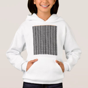 Schwarz-Weiß-Hintergrund mit vielen Punkten Hoodie