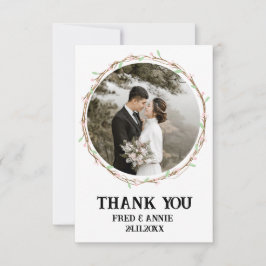Schwarz-Weiß-Hochzeit Danke-Karten Dankeskarte