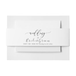 Schwarz-Weiß-Hochzeit Einladungsbanderole