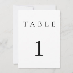 Schwarz-Weiß-Hochzeit/Event-Tischnummer