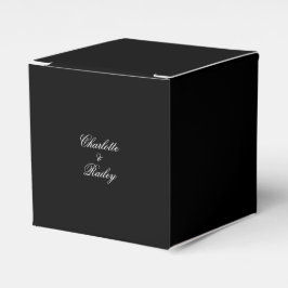 Schwarz-Weiß-Hochzeit Geschenkschachtel