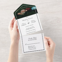 Schwarz-Weiß-Hochzeit mit modernem Foto