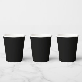 Schwarz-Weiß-Hochzeit Pappbecher