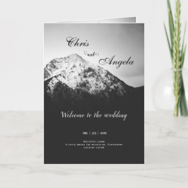 Schwarz-Weiß-Hochzeit unter den Bergen Programm