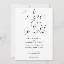 Schwarz-Weiß-Hochzeit zu haben und zu halten.
