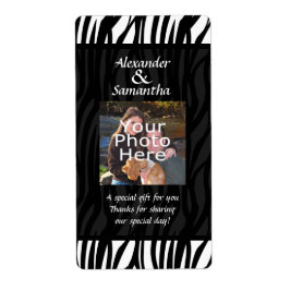 Schwarz-Weiß-Hochzeitsgeschenk oder Gefälligkeitss