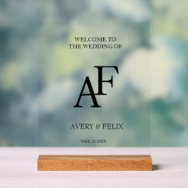 Schwarz-Weiß-Hochzeitshauptgast Acrylschild