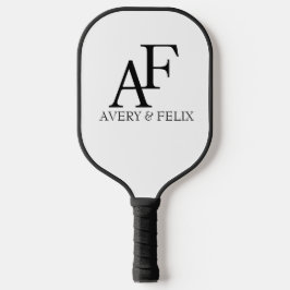 Schwarz-Weiß-Hochzeitshauptgast Pickleball Schläger