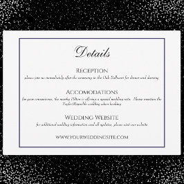 Schwarz-Weiß-Hochzeitskarte Begleitkarte