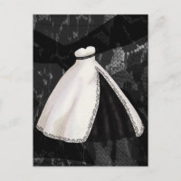 Schwarz-Weiß-Hochzeitskleid