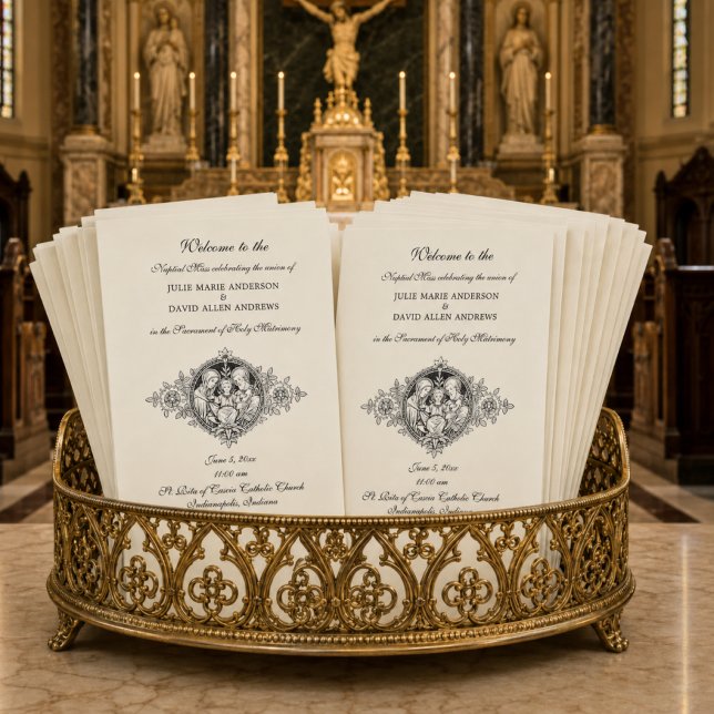 Schwarz-Weiß-Hochzeitsprogramm Briefpapier (Von Creator hochgeladen)