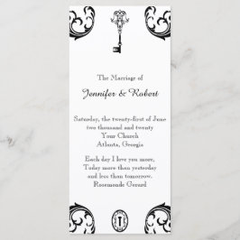 Schwarz-Weiß-Hochzeitsprogramm Programm