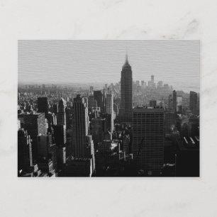 Schwarz-Weiß-Holzeffekt NYC Postkarte
