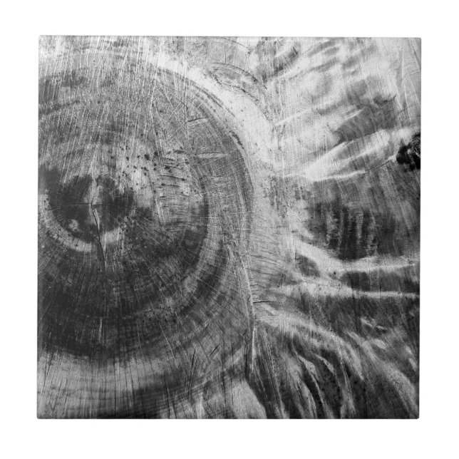 Schwarz-Weiß-Holzstruktur Fliese (Vorderseite)