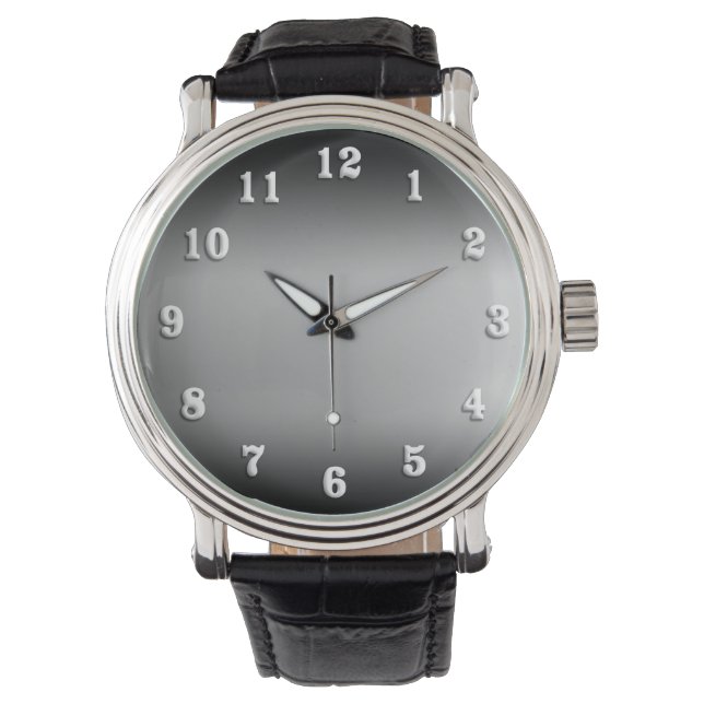 Schwarz-Weiß-Horizont Armbanduhr (Vorderseite)