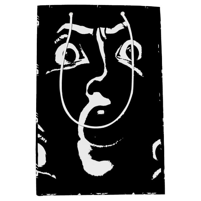Schwarz-Weiß-Horror Mittlere Geschenktüte (Vorderseite)