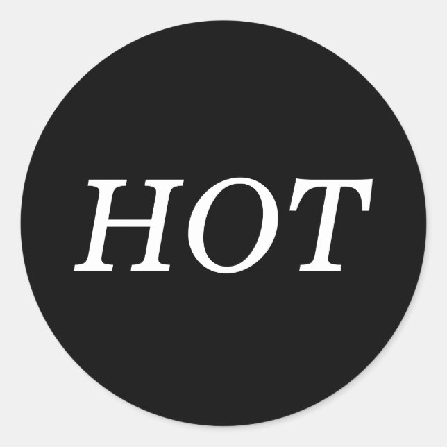 Schwarz-Weiß-HOT-Aufkleber Runder Aufkleber (Vorderseite)