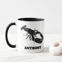 Schwarz-Weiß-Hummer Personalisiert Tasse