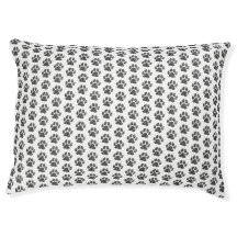 Schwarz-Weiß-Hund-Paw-Druck