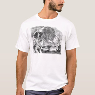 Schwarz-Weiß-Hunde T-Shirt