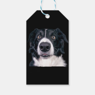 Schwarz-Weiß-Hundegesicht Geschenkanhänger