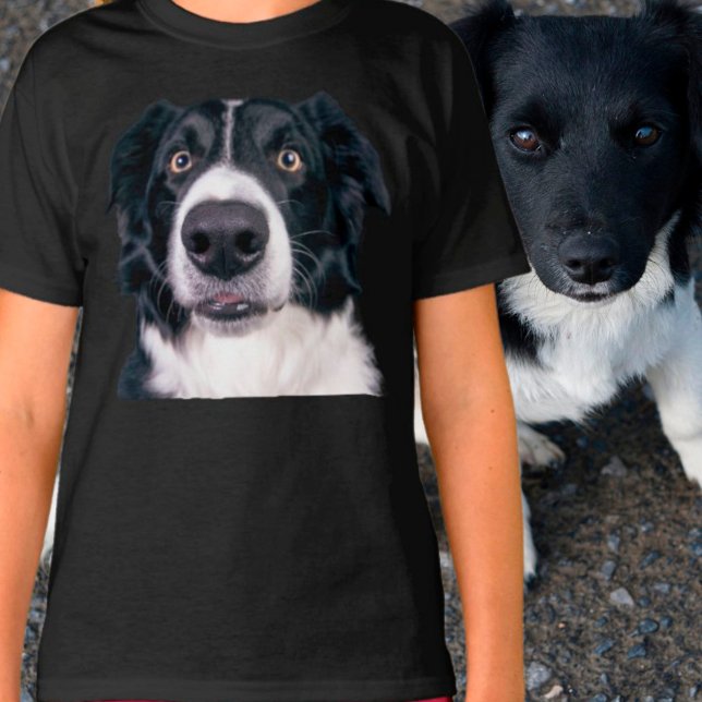 Schwarz-Weiß-Hundegesicht T-Shirt (Von Creator hochgeladen)