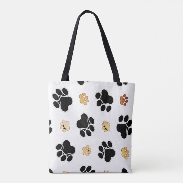 Schwarz-Weiß-Hundekuchen Tasche (Rückseite)