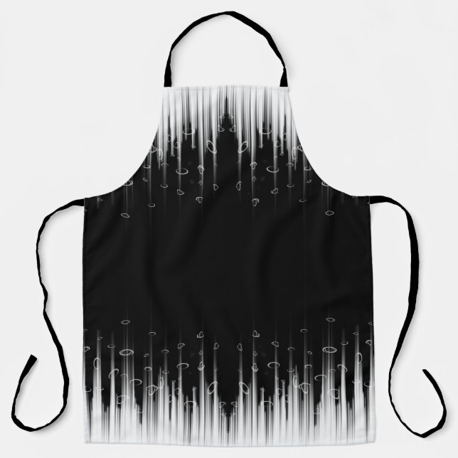 Schwarz-Weiß-Hypnotic-Line-Streaks Art Schürze (Vorderseite)