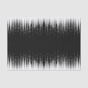 Schwarz-Weiß-Hypnotic-Line-Streaks Art Seidenpapier