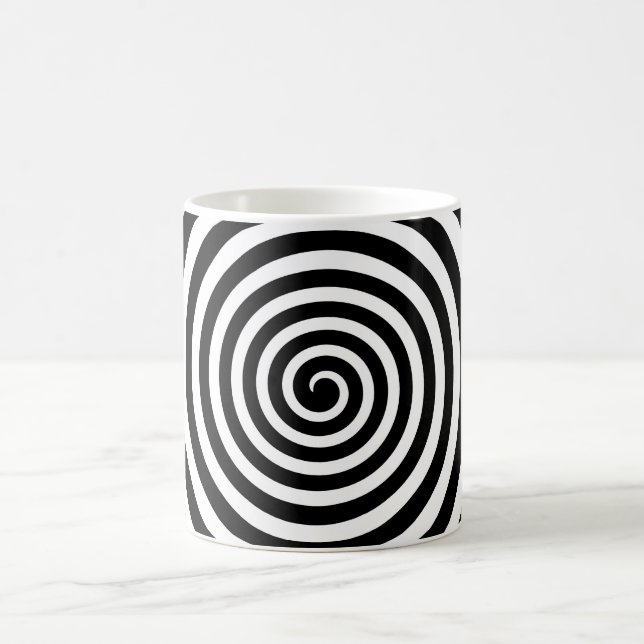 Schwarz-Weiß-Hypnotik Kaffeetasse (Mittel)