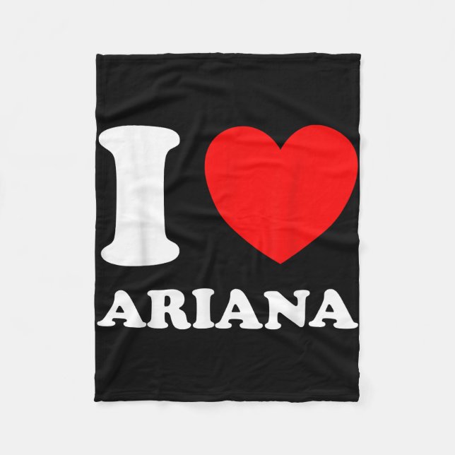 Schwarz-weiß I Liebe Ariana Fleecedecke (Vorderseite)