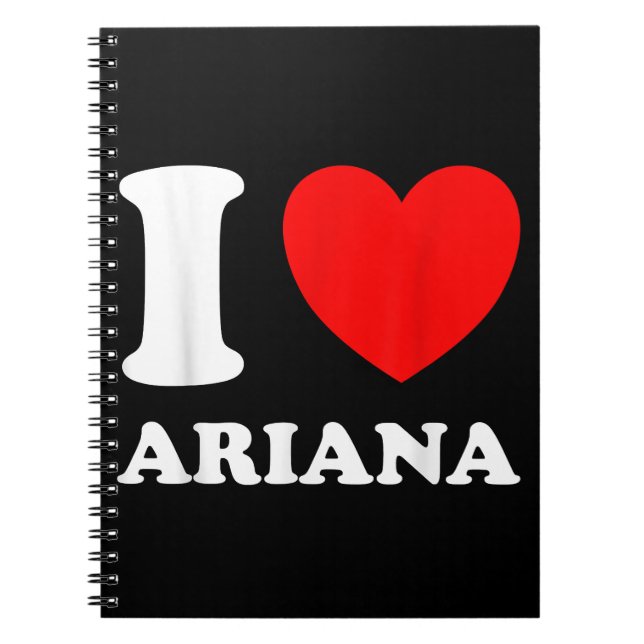 Schwarz-weiß I Liebe Ariana Notizblock (Vorderseite)