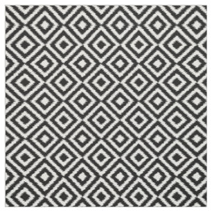 Schwarz-Weiß-Ikat-Plätze Mosaikkunstmuster Stoff