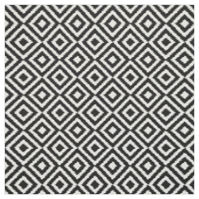 Schwarz-Weiß-Ikat-Plätze Mosaikkunstmuster Stoff (Muster)