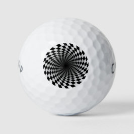 Schwarz-Weiß-Illusionsmuster Golfball