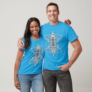 Schwarz-Weiß-Imperium-Stammesdesign T-Shirt