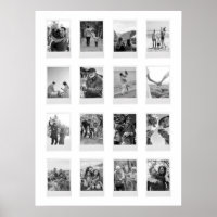 Schwarz-Weiß-Instant-Film 16 FotoCollage