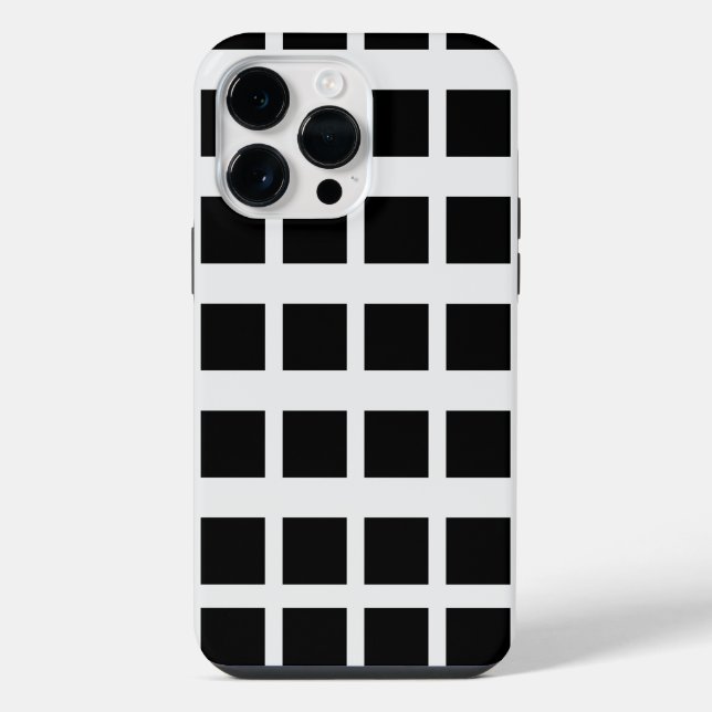 Schwarz-weiß iPhone 14 Pro Max Hülle (Rückseite)
