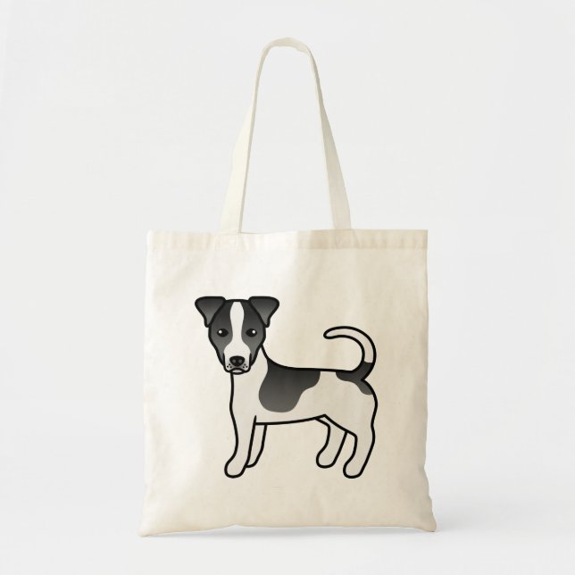 Schwarz-Weiß-Jack für glattes Coat Russell Terrier Tragetasche (Vorne)