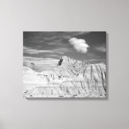 Schwarz-Weiß-Jagdspitzen in den Badlands 16x20 Leinwanddruck