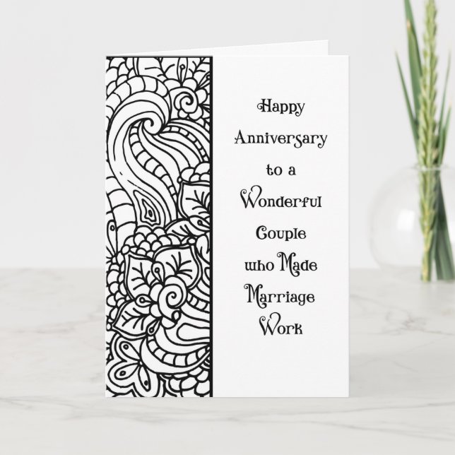 Schwarz-Weiß-Jubiläumskarte Karte (Vorderseite)