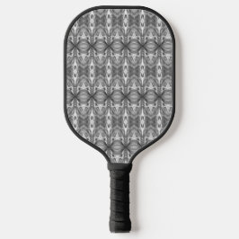 Schwarz-Weiß-Kaleidoskop/Muster in Krawatte Pickleball Schläger