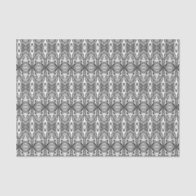 Schwarz-Weiß-Kaleidoskop/Muster in Krawatte Seidenpapier (Vorderseite)