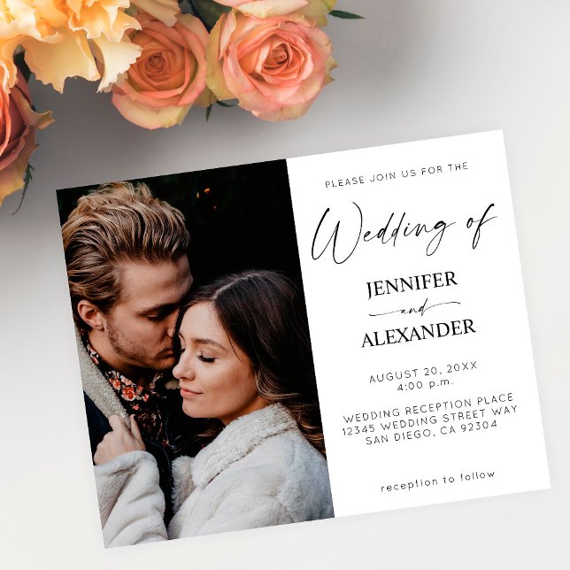 Schwarz-Weiß-Kalligrafie-Foto Flyer (Von Creator hochgeladen)