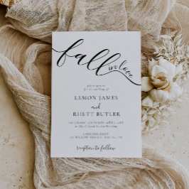 Schwarz-Weiß-Kalligrafie-Hochzeit in Liebe Einladung