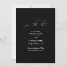 Schwarz-Weiß-Kalligrafie-Signatur-Skript-Hochzeit