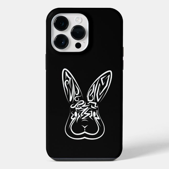 Schwarz-Weiß-Kaninchen iPhone 14 Pro Max Hülle (Rückseite)