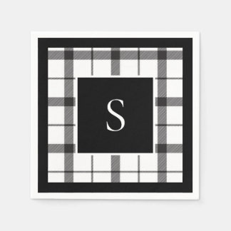 Schwarz, Weiß, Kariert, elegant, elegant, elegant, Serviette