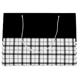 Schwarz, Weiß, Kariert, elegant, schick, modern, s Große Geschenktüte
