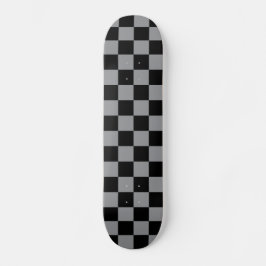 Schwarz-weiß kariert skateboard